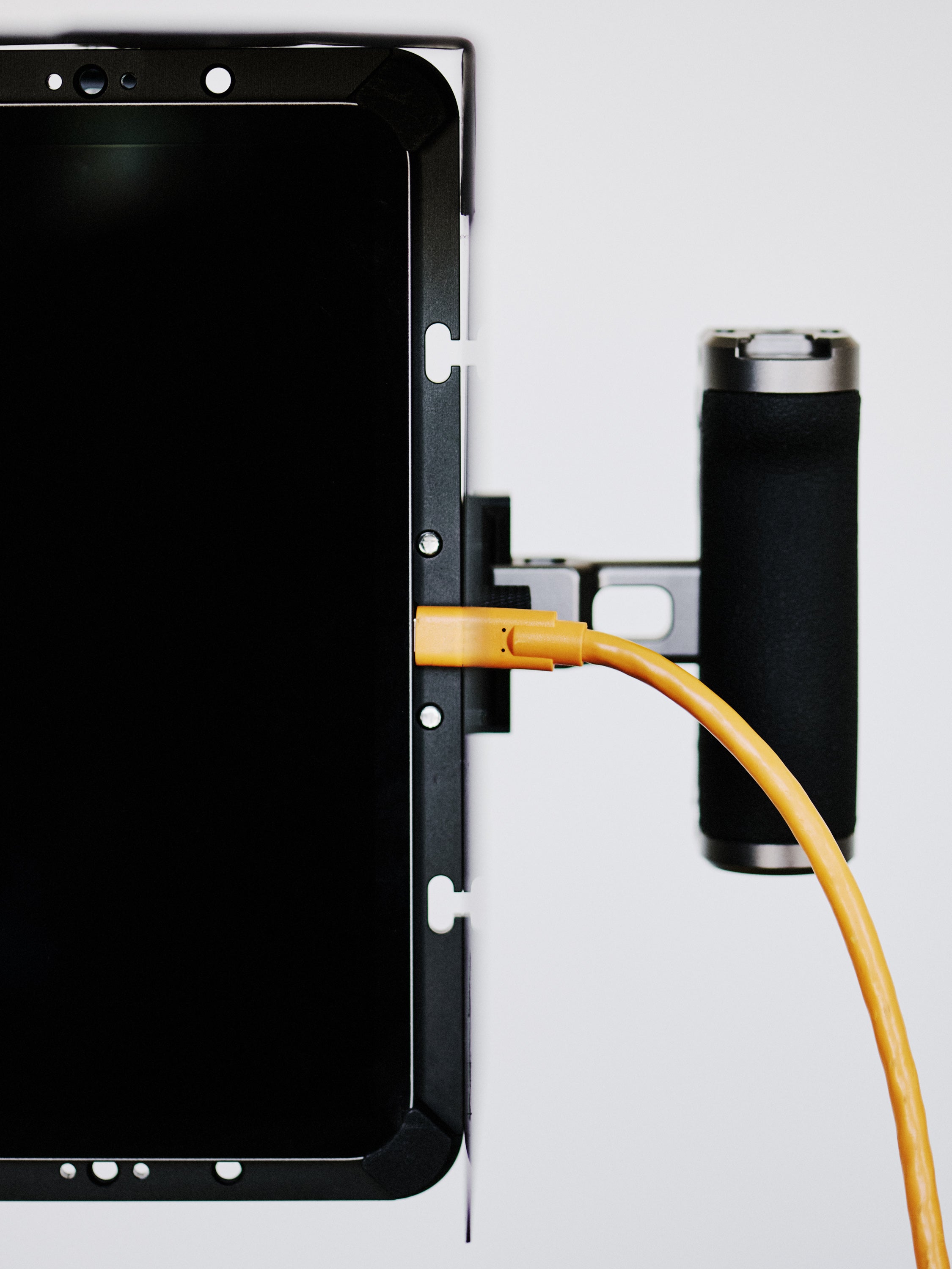 8&quot;-16 screw holes for accessories including v-lock battery and NATO rail with magic arm and handles with NATO rails.